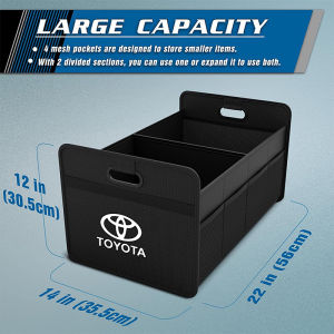 Car Trunk Organizer Black Collapsible Cargo Storage Container for Toyota Camry Corolla Vios Hilux Innova Avanza Vios Hilux Innova Avanza Wigo Rush