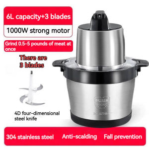 Large Capacity Electric Meat Grinder - Heavy Duty Stainless Steel for Grinding Meats and Vegetables in Home Kitchens