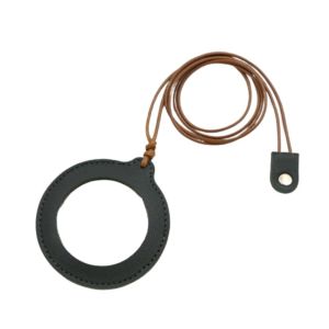 FDRGV Handheld Mini Magnifying Glass Leather Strap Portable Magnifying Glass Necklace Neck Wear Easy To Use Magnifier Pendant Inspection