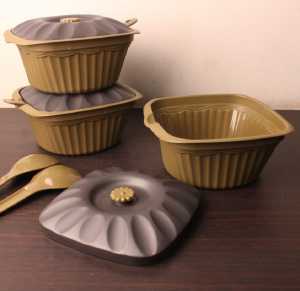 12 Pcs Basi Prasmanan Set Oscar Oval Bahan Tebal Bpa Free + Centong Sayur