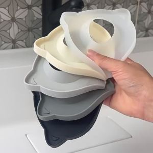 Cat Head Silicone Faucet Water Catcher Mat Kitchen Sink Splash Guard Drainage Mat