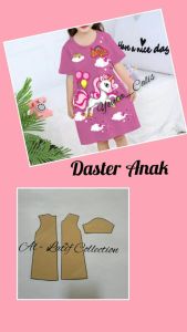 pola instan / pola jiplak DASTER ANAK