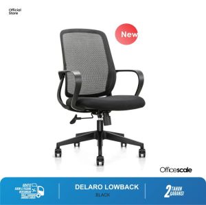 Kursi kantor kursi kerja Delaro Low Back Black
