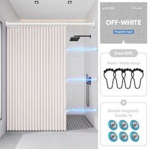 【24H Ship】 New Style Bathroom Thick Shower Curtain Makapal Waterproof Washable