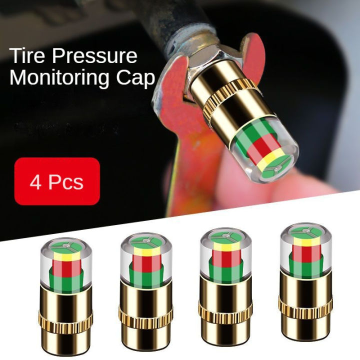 4Pcs Car Auto Tire Valve Pressure Monitor Valve Sensor Indicator 3 ...