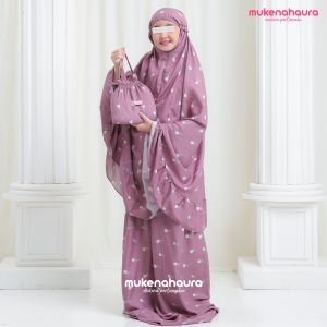 Mukena Anak Permpuan Tulip 2In1 Resleting Dagu Bahan Rayon Viscose TK SD Tanggung Remaja Dewasa Dan Jumbo