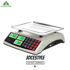 [Jocestyle Mall] 40kg/1g Price Computing Scale Rechargeable Counting Weight Scale Waterproof Electronic Small Scale for Farmers Market Meat Shop