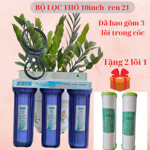BỘ LỌC THÔ 3 CẤP 10INCH LY TRONG SUỐT NHÌN THẤY LÕI BÊN TRONG.