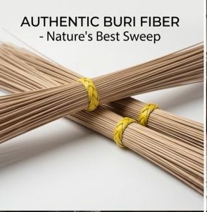 Handmade Walis Tingting Buli Broom with Extra Hard Bristles and Long 112CM Handle for Cleaning