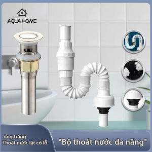 Ống Thoát Nước Phụ kiện chậu rửa Có Thể Mở Rộng Tặng kèm bộ xả lavabo Có lỗ lọc nước Lắp đặt dễ dàng phù hợp với mọi loại lavabo và chậu rửa