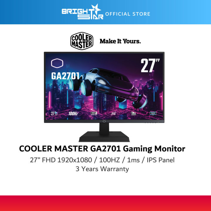 COOLER MASTER GA2701 Gaming Monitor - 27” Full HD 1920x1080/1Ms MPRT ...