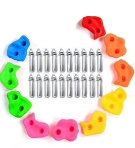 Kids Climbing Stone Rock-climbing 10pcs/Set Outdoor Climbing Point Wall With Screws Assorted Color for Children