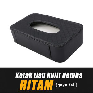 Tempat Tissue Mobil Sunvisor Mhkota Angsa Swan Kulit Motif Silang Kotak Tissue Tisu Jepit Sunvisor Slot Pintu Atau Kantong Belakang Jok Mobil