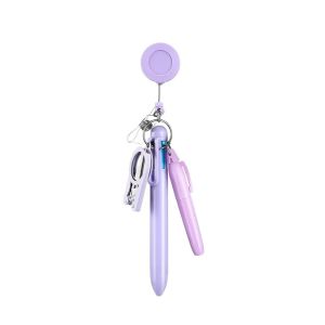 OURTOUR Portable Nurse Pen Pack Keychain Retractable ID Badge Reels Fashion Rotatable Nurse Badge Clip