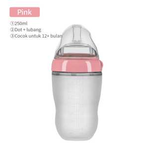 [Piko Bello]  botol susu anti kolik dengan sedotan botol bayi anti kolik/ anti kembung BPA free Botol Susu bayi silikon Leher lebar Dengan Sedotan