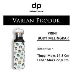 Tumbler Stainless Steel Botol Minum 500ml Custom Printing UV berwarna Gravir