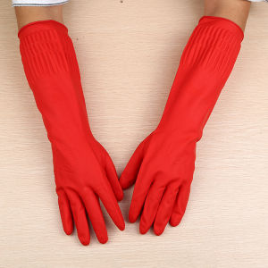 Korean Style Home Multipurpose Household Natural Latex Dish Clothes Washing Gloves (L / XL)