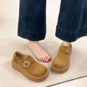 Free Shipping WomenS 2026 New Spring Collection: Thick-Soled Height-Increasing Slip-On Loafers Perfect For Outdoor Wear Also Known As Mules