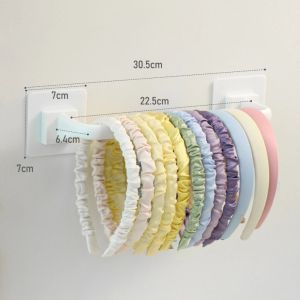 NEXTYOO Wall Mounted Scrunchies Headband Storage Rack Multifunctional Hair Clip Hair Hoop Storage Hair Band Storage Self Household No-Punch Hair Accessories Organizer