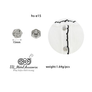 [Hàng mới] (5 cái) Nút áo cúc áo kim loại hình hoa hồng thời trang mới  HS-E15#ssl_accessories