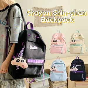 TIMES LORD น่ารัก กระเป๋าเป้สะพายหลัง Crayon Shin-chan ญี่ปุ่น การ์ตูน กระเป๋าสะพายไนลอน ทันสมัย แบบสบายๆ กระเป๋านักเรียน กลางแจ้ง