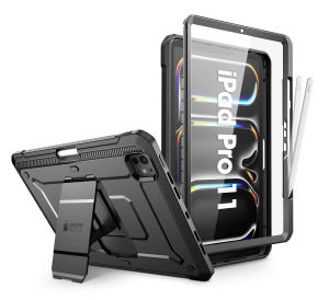 SUPCASE for iPad Pro 11 Inch Case M5/M4 2025/2024 with Pencil Holder Unicorn Beetle Pro Built in Screen Protector Stand Full Body Rugged Cover for iPad Pro 11 6th/5th Gen