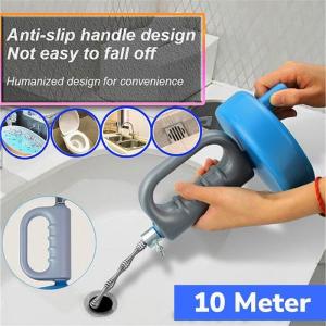 Pipe Cleaner Biru 10M Meter Alat Kawat Sling Spiral Pembersih Saluran Pipa Tersumbat Macet Mampet Flexible Drill Drain Cleaner