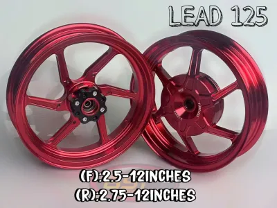 VÀNH MÂM CNC LEAD 125 ( 4 VALVE ) GIORNO 125 STYLO SCOOPY 2.5 & 2.75 - 12 INCHES BST racing RIM OZ611-F2