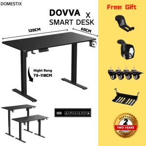 Domestix Ergonomic Standing Desk Electric Height Adjustable Gaming Table 3 Memory Height 2 Years Warranty