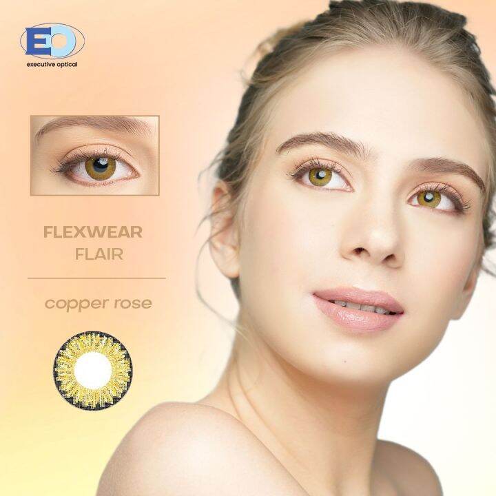 Eo Flexwear Flair Colored Contact Lens Copper Rose Lazada Ph 9802