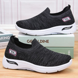 (with free gift)Women Mesh Breathable Shoes Weave Sports Running Shoes Light Luxury Sneakers Woman Casual Shoes Outdoor Walking Shoes Thick Bottom Athletic