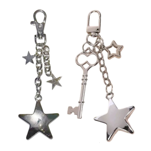 Sao Key trang trí Gothic Đồ treo trang trí thời trang Keychain Charm hợp kim kết cấu phù hợp cho túi và Key trang trí