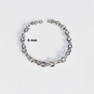 Lắc tay xích titan nam nữ dây xích dẹp trơn sang trọng khóa tròn không đen gỉ không gây dị ứng  hjhjshoptrangsuc