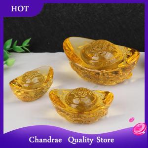 [Chandrae] Chinese Feng Shui Yuan Bao Dragon Pattern Ingot Lucky Blessing Home Ornament