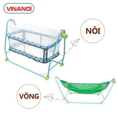 [FREESHIP MAX] Nôi Võng Tự Động VINANOI NV2080X - Vừa làm NÔI và làm VÕNG rất tiết kiệm