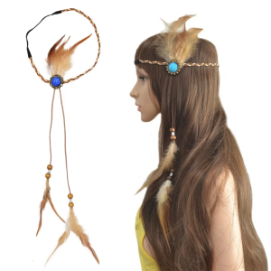 Native American Headdress Boho Feathers Headbands Indian Headpiece Feathers Headpiece Boho Headpiece Hippie