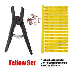 Numbered Poultry Wing Tags with Applicator for Farm Poultry ID Management Wing Bands Wingband
