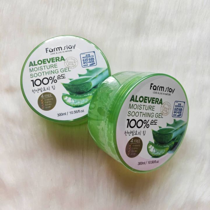 Farm Stay Moisture Soothing Gel 100% Aloe Vera 300ml | Lazada