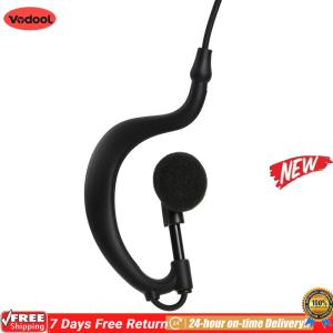 [Vodool Flagship Store]2 Pin Walkie Talkie Headset Dual PTT PU Wired Walkie Talkie Headset Earphones G Type with Microphone for Kenwood Baofeng 888S TYT