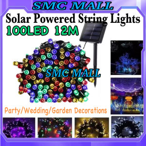 12 Meter 100 LED Solar Waterproof with Cord Christmas Lights Outdoor Home Decoration Solar Led String
