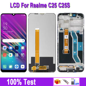6.5"Original LCD Display for Oppo Realme C25 RMX3193 RMX3191 Lcd Display For Realme C25s RMX3195 RMX3197 Touch Screen with Frame Replacement Tools Glue