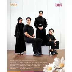 midi dress nibras gamis black dobby MAUDIA GAMIS - Produk - NIBRAS