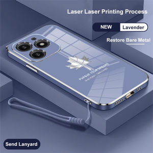 Casing Maple ITEL A50 Softcase Silikon Ponsel Electro Plating Bonus Tali Strap