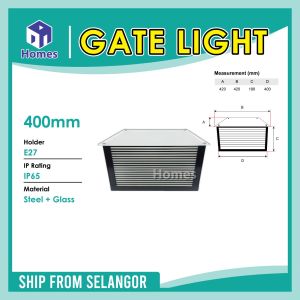 Modern Outdoor Gate Light Italy Branded Design Super Bigger Size for choose Full Outside Glass Stainless Steel Base