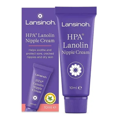 Original Lansinoh HPA Lanolin Nipple Cream for Sore & Cracked Nipples Organic Nipple Balm (10ml/40ml/60ml)