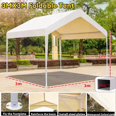 【SG stock】 Gazebo 3x3m Tentage Canopy Outdoor BBQ Tent Picnic Carpark Shelter Night Market Bazaar