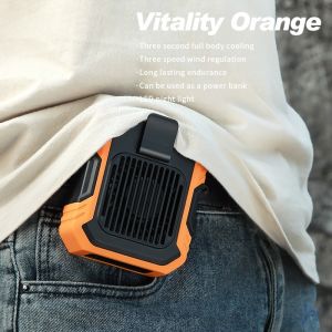 INOVAGEN พัดลมพกพาแบบสวมใส่ได้แบตสำรอง4000MAh พัดลมไฟฟ้าชาร์จได้ปรับความเร็วได้3ระดับที่คอ Kipas Angin Gantung