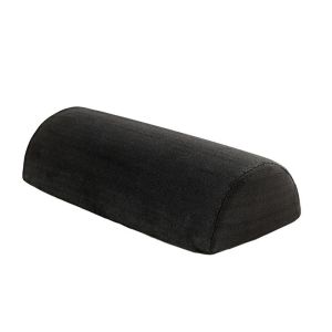 YERZ Half Cylinder Half Moon Bolster Pillow Removable Cover Ergonomic Semi-Roll Knee Pillow Leg Cushion Soft Velvet Leg Pillow Orthopedic