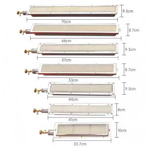 40 /53/70x9.5cm barbecue BBQ infrared ceramic burner stainless steel ceramics gas burner alumunium plate infrared burner with nozzle