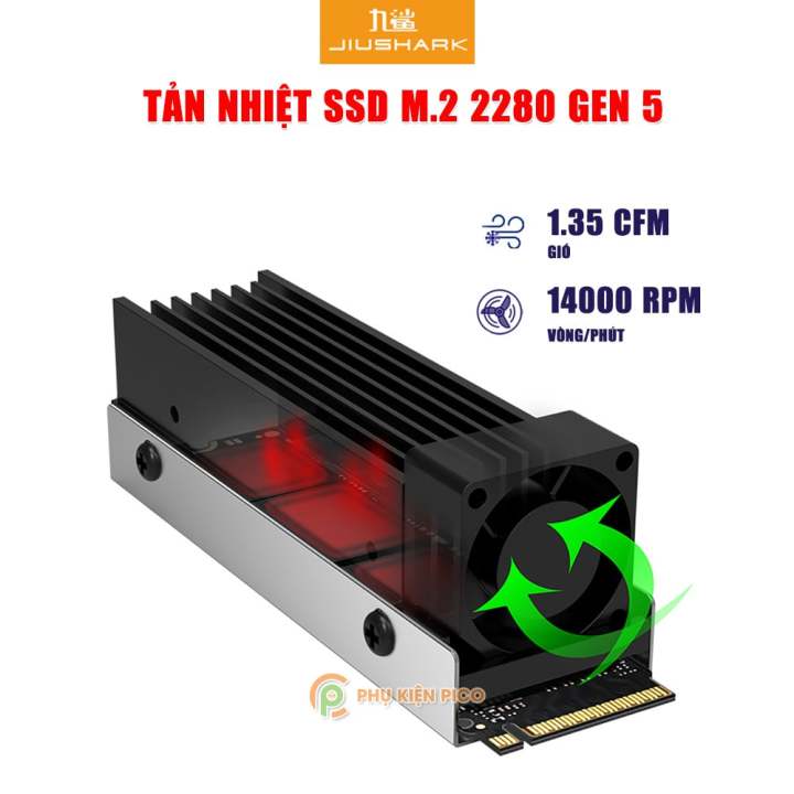 Tản nhiệt ssd M.2 2280 Gen 5 - Quạt tản nhiệt ổ cứng ssd m2 nvme PCIe5 ...